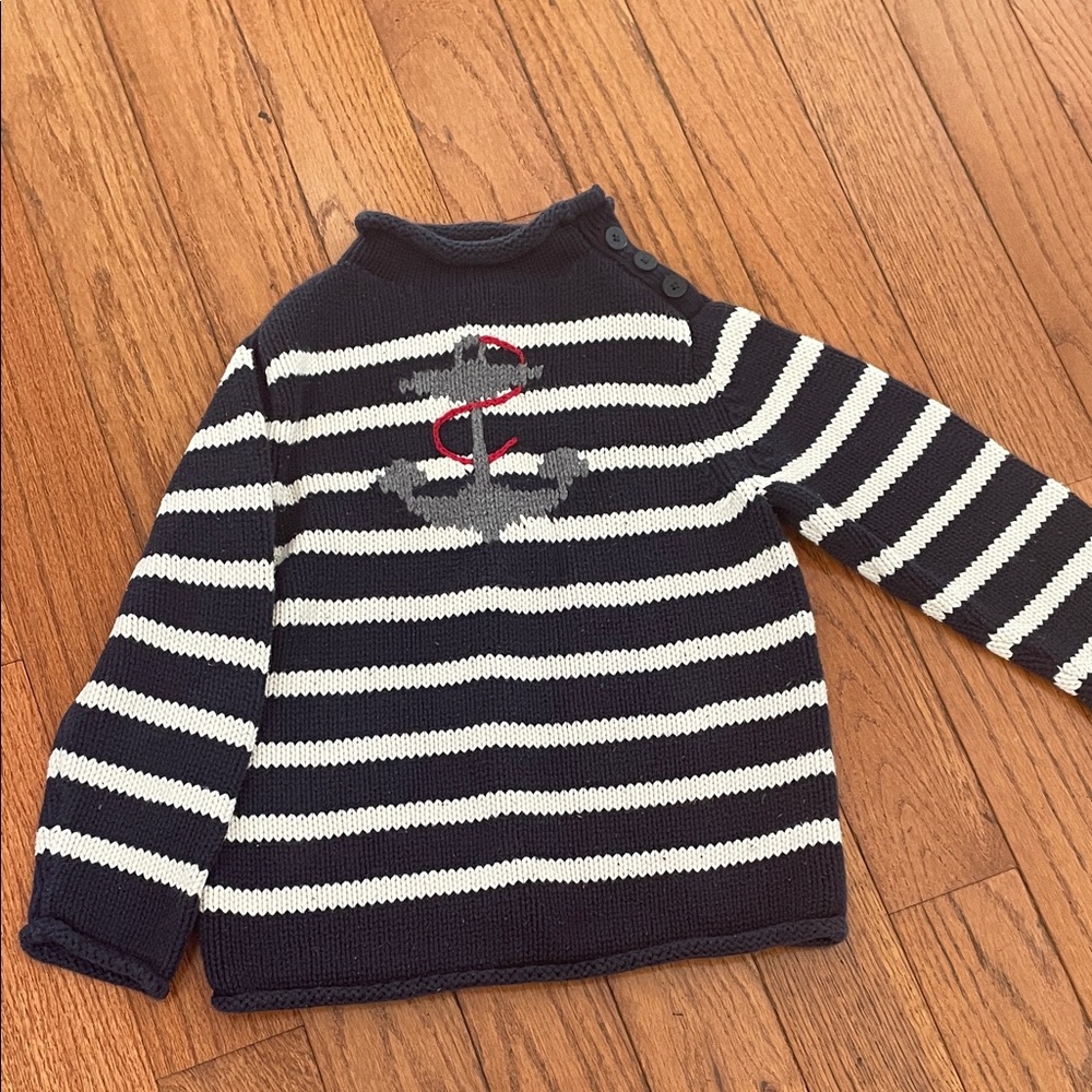 GAP Navy and White Striped Kids Sweater